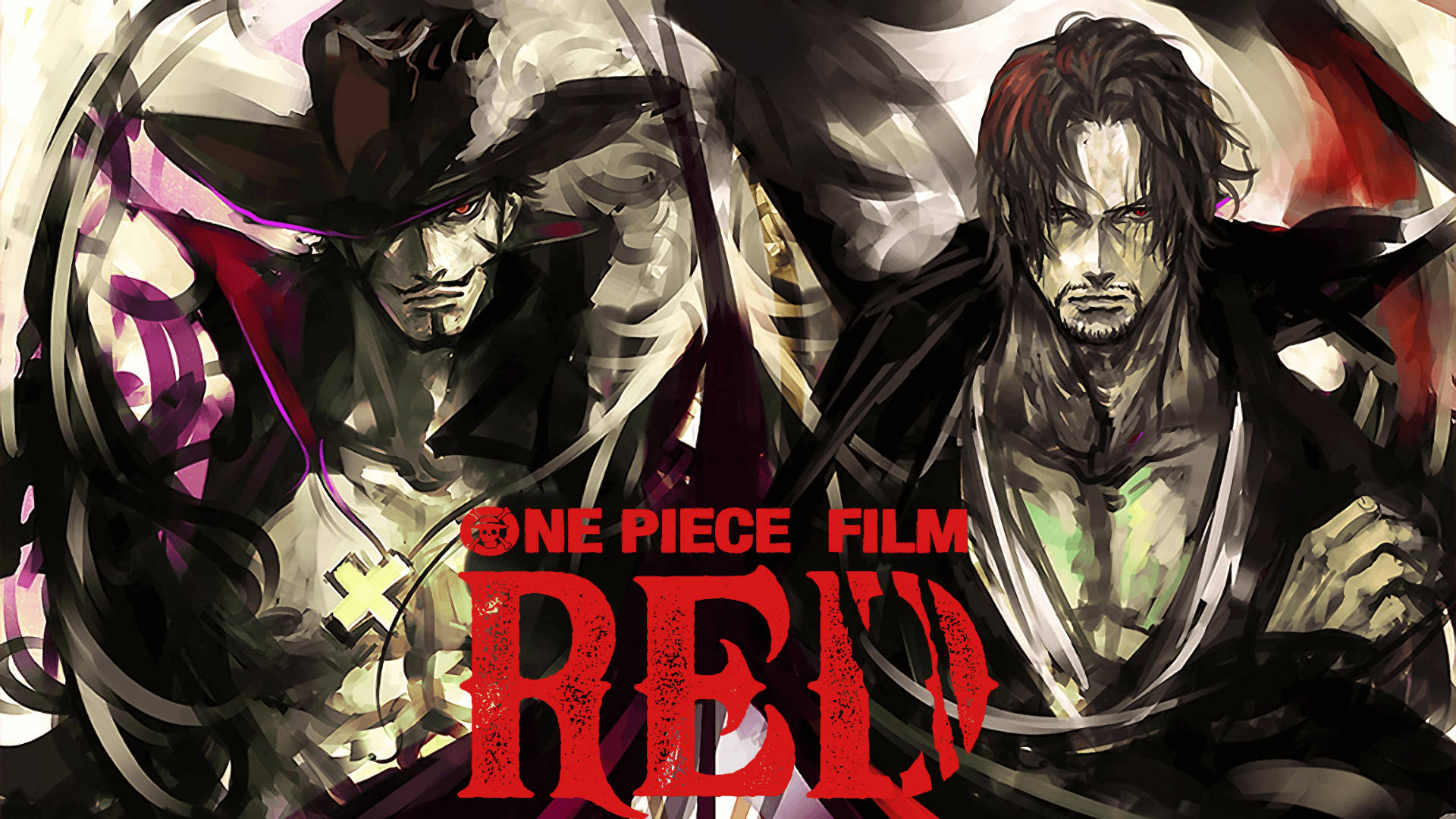 One Piece Film Red Shanks And Mihawk Wallpaper