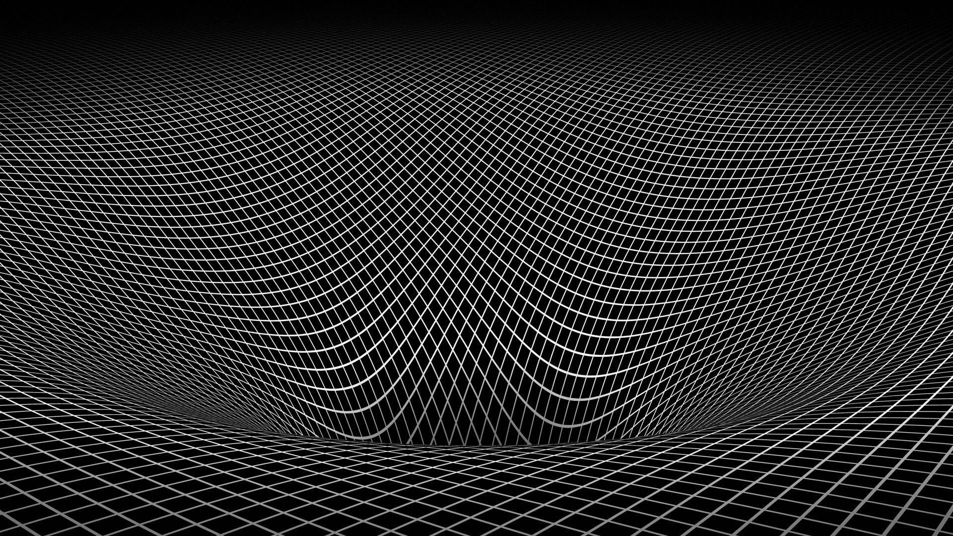 Mesmerizing Black 3D Optical Illusion Wallpaper
