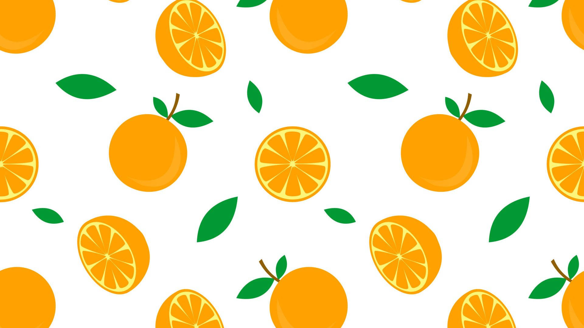 Orange Fruit Pattern Wallpaper
