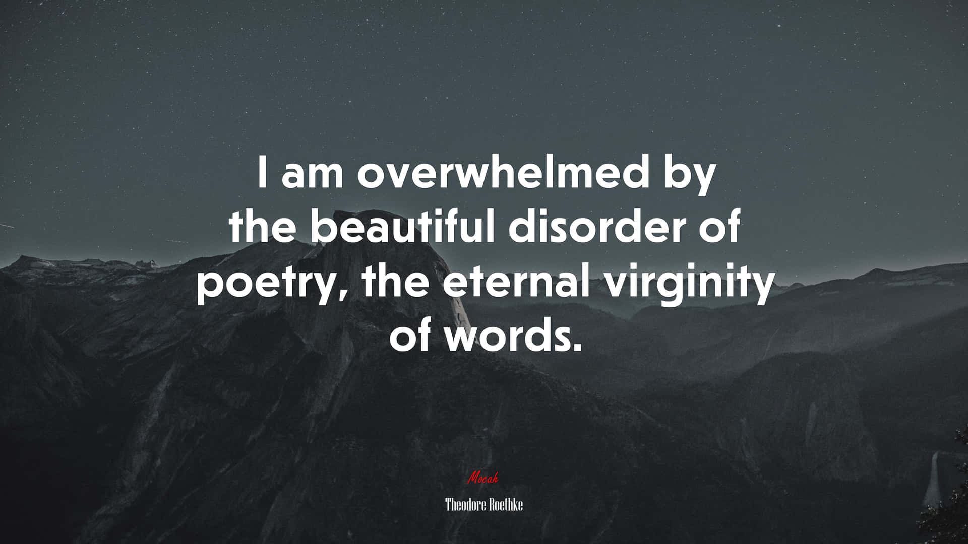 Overwhelmed By Disorder Of Poetry Wallpaper