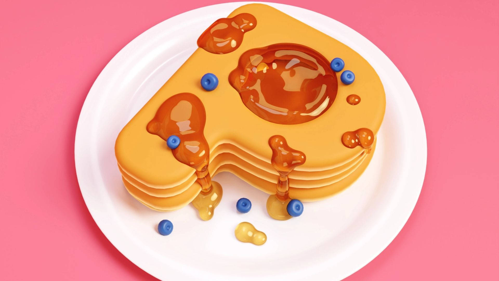 P Shape Pancakes Wallpaper