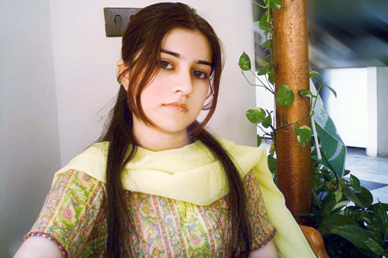 Pakistani Girl Yellow Scarf Wallpaper