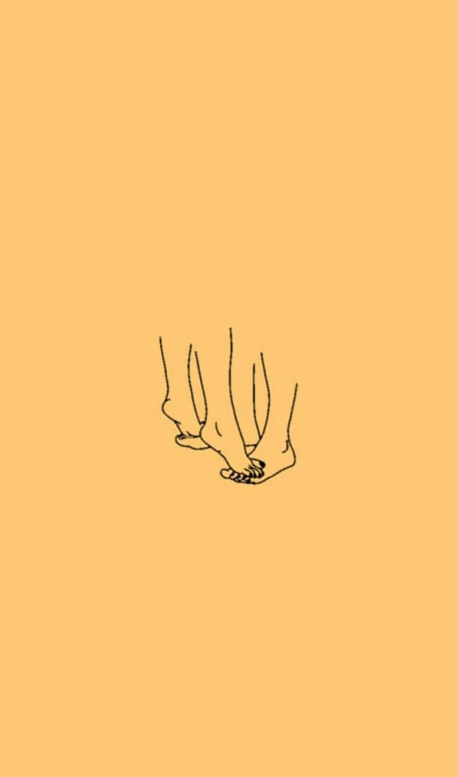 A Drawing Of A Hand Holding A Pig Wallpaper
