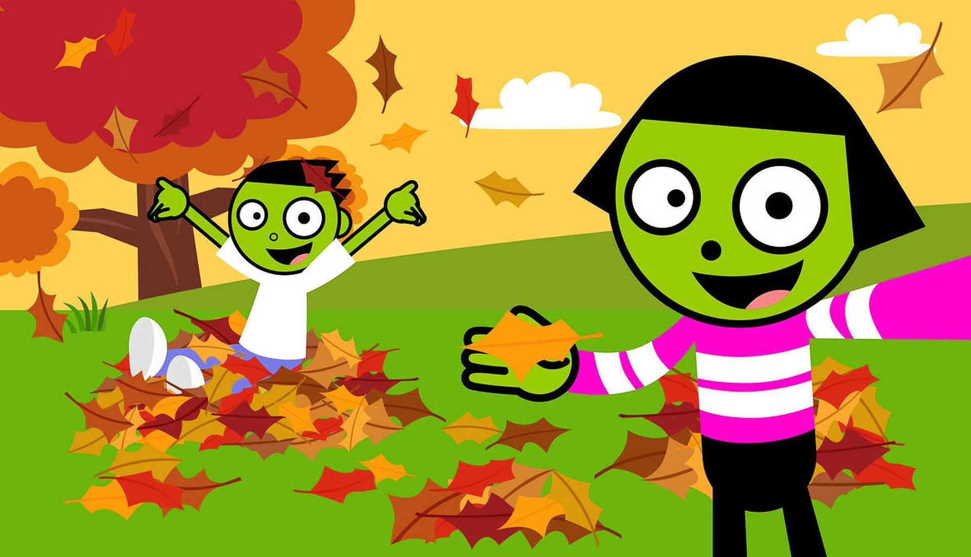PBS Kids Autumn Season Wallpaper