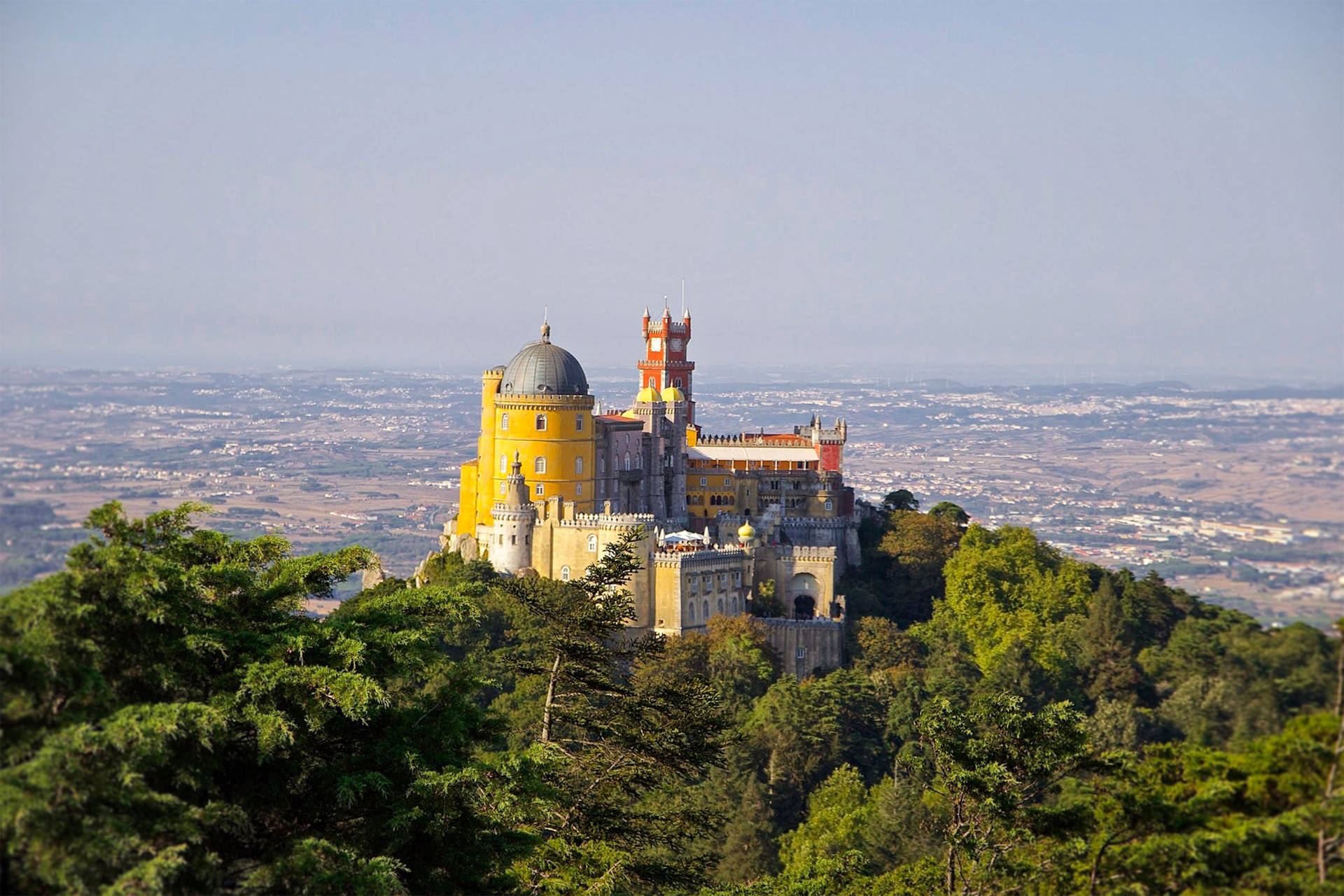 Pena Palace In Sintra At Daytime Wallpaper
