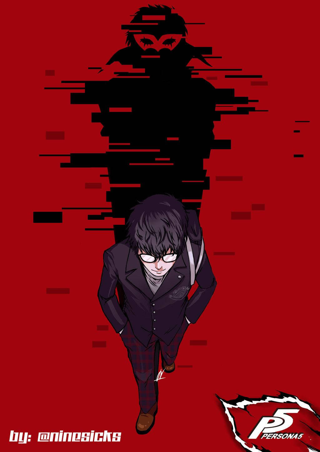 Follow the Phantom Thieves with Akira in "Persona 5" Wallpaper