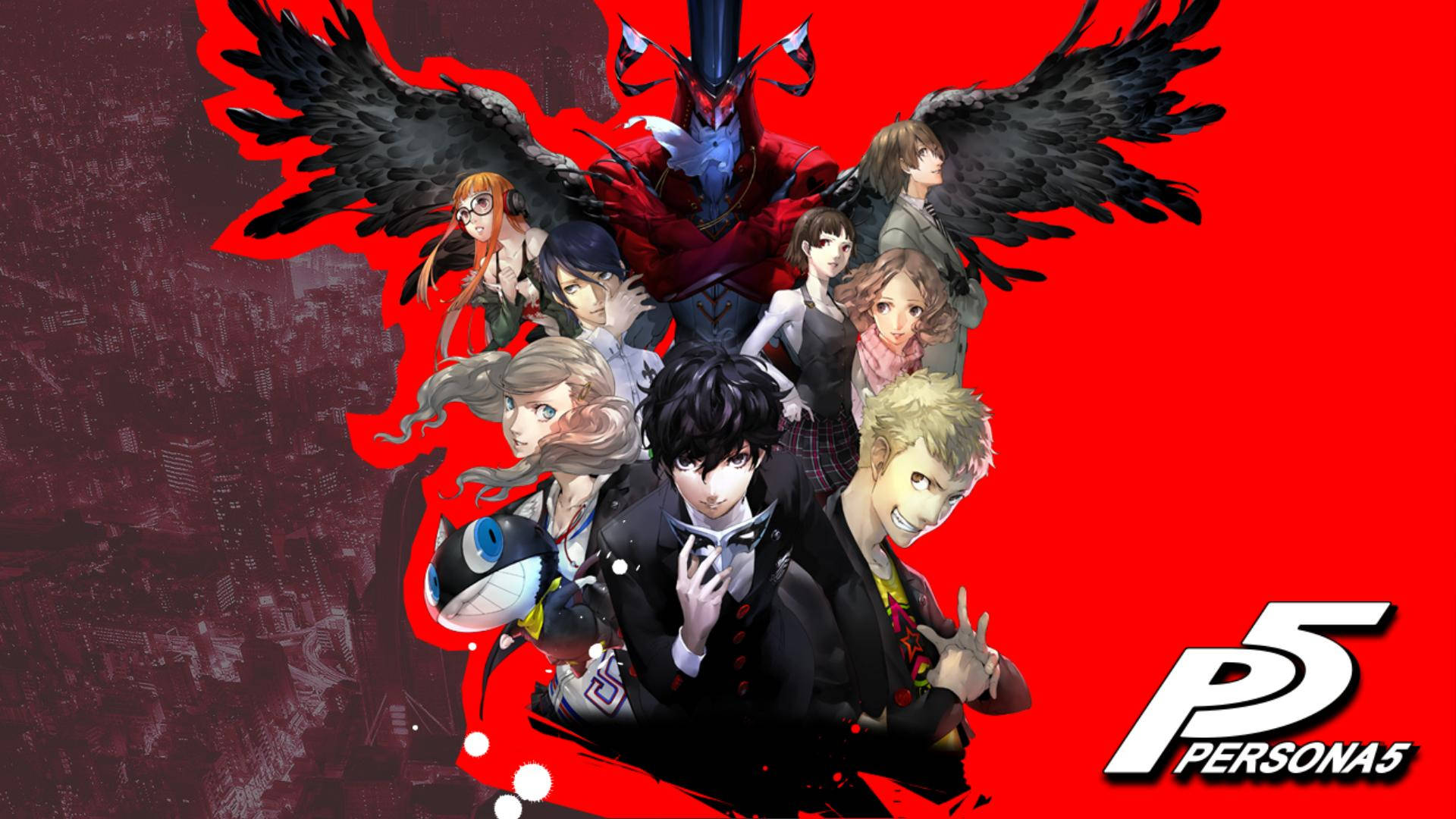 Persona 5 - Joker and the Phantom Thieves in Action Wallpaper
