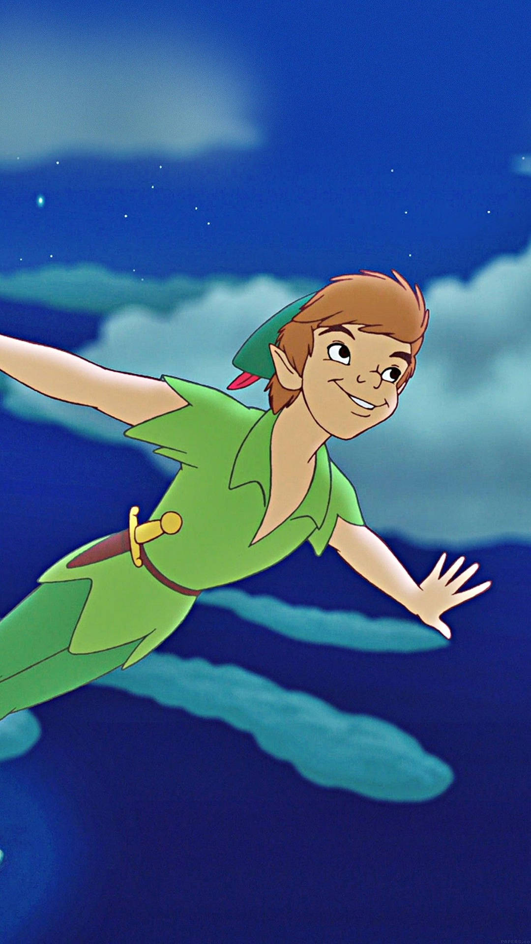 Peter Pan Flying iPhone X Cartoon Wallpaper