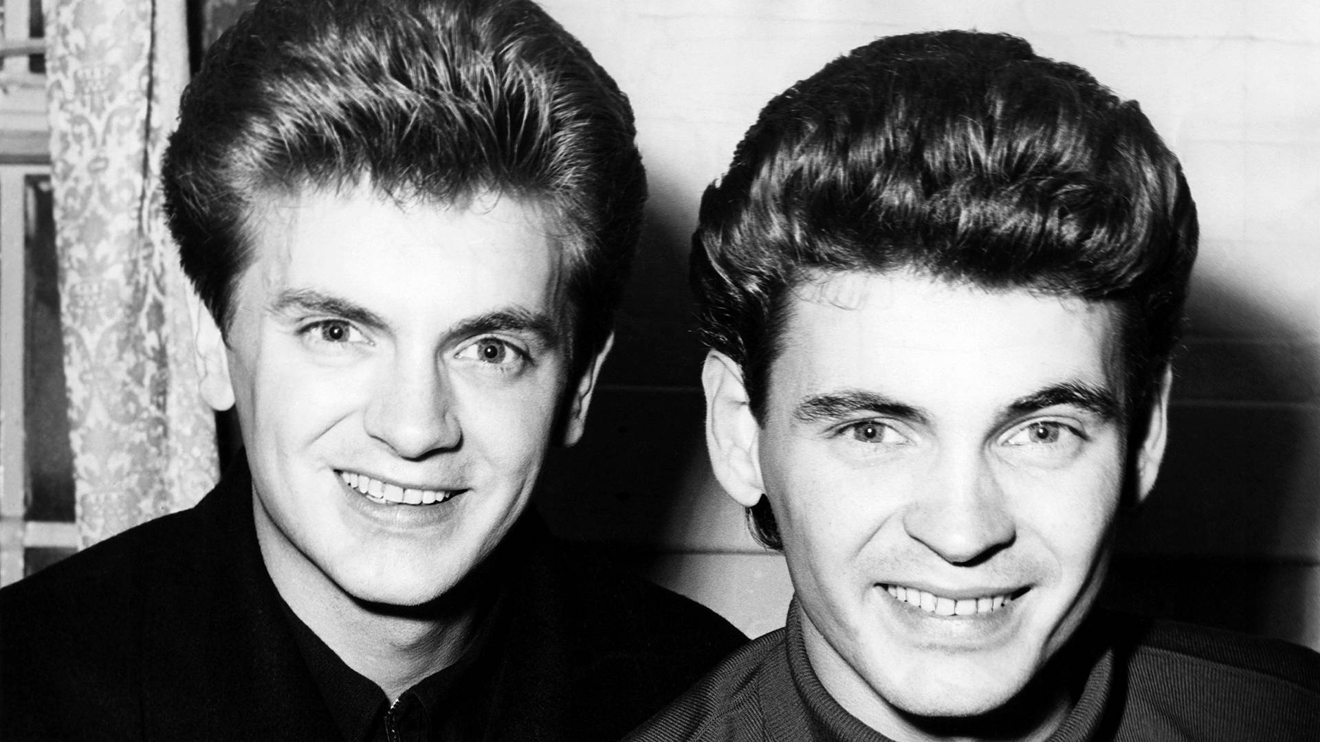 Iconic Everly Brothers - Phil and Don in a Classic Head-shot Wallpaper