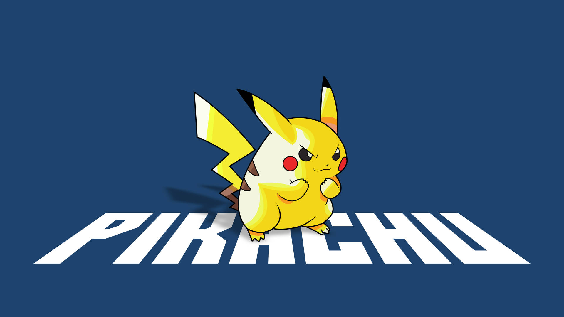 Pikachu 4K Word Art Wallpaper
