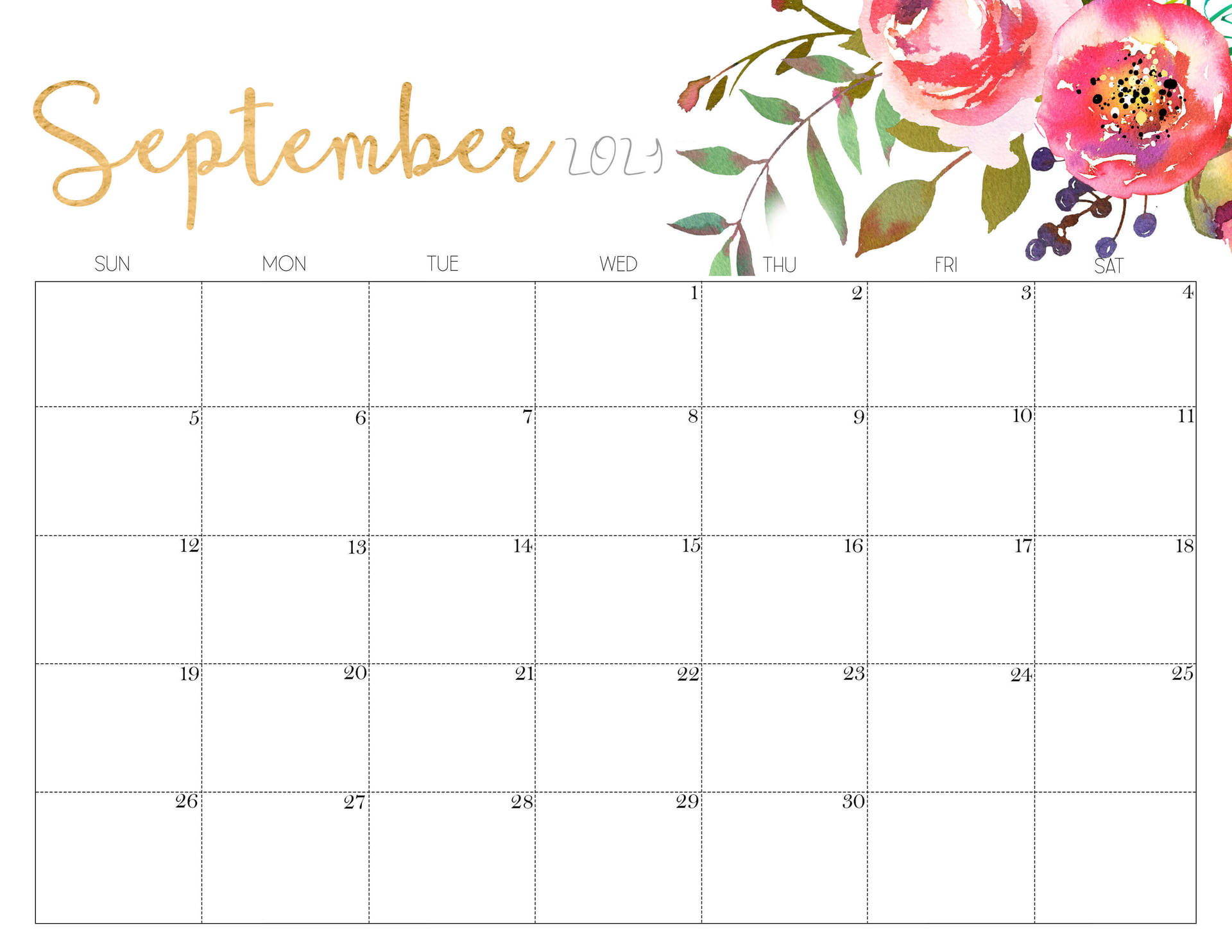 "Enjoy the start of autumn with September's pink flowers" Wallpaper