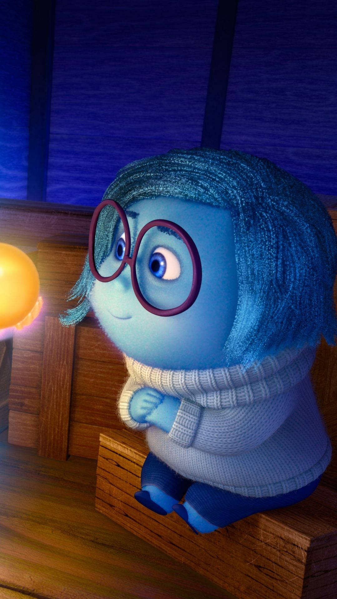 "Hey, let's look on the bright side!" -Sadness, Inside Out Wallpaper
