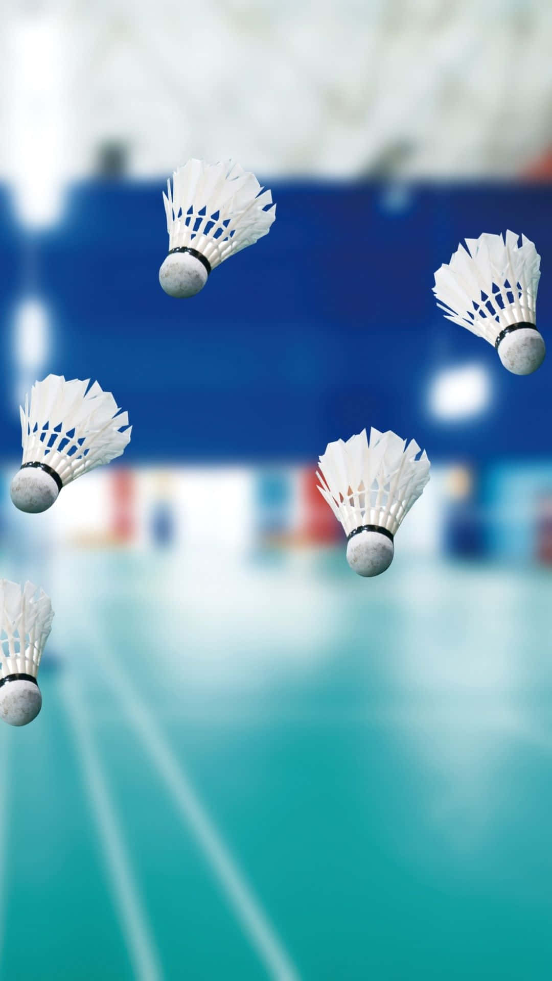 Shuttlecocks With Blue Court Pixel 3 Badminton Background