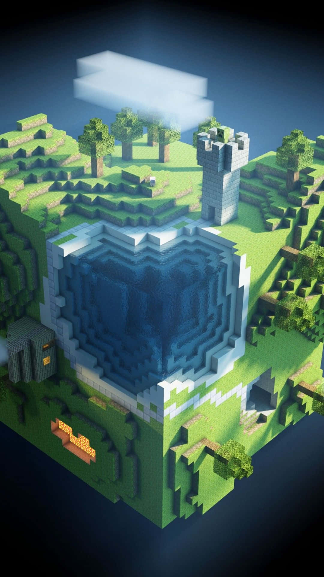 Cube World Pixel 3 Minecraft Background