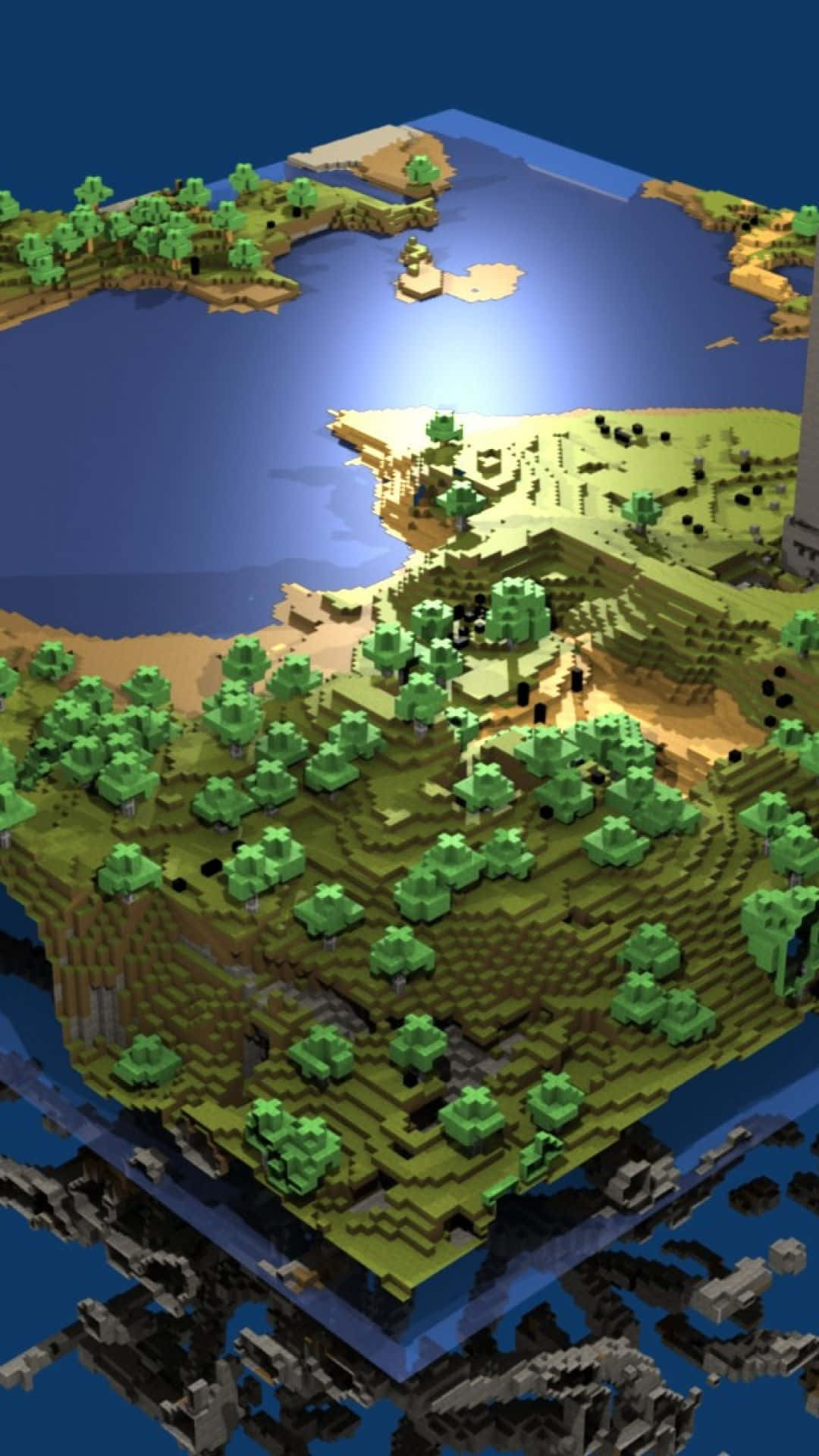 World Map Model Pixel 3 Minecraft Background