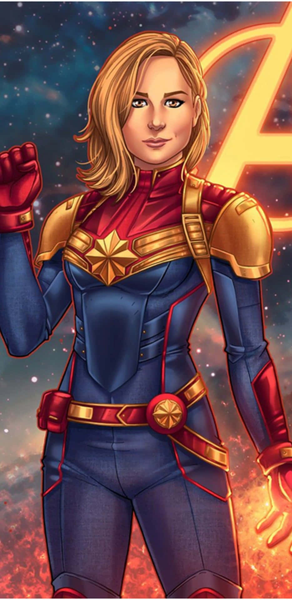 Pixel 3xl Captain Marvel Background Fanart