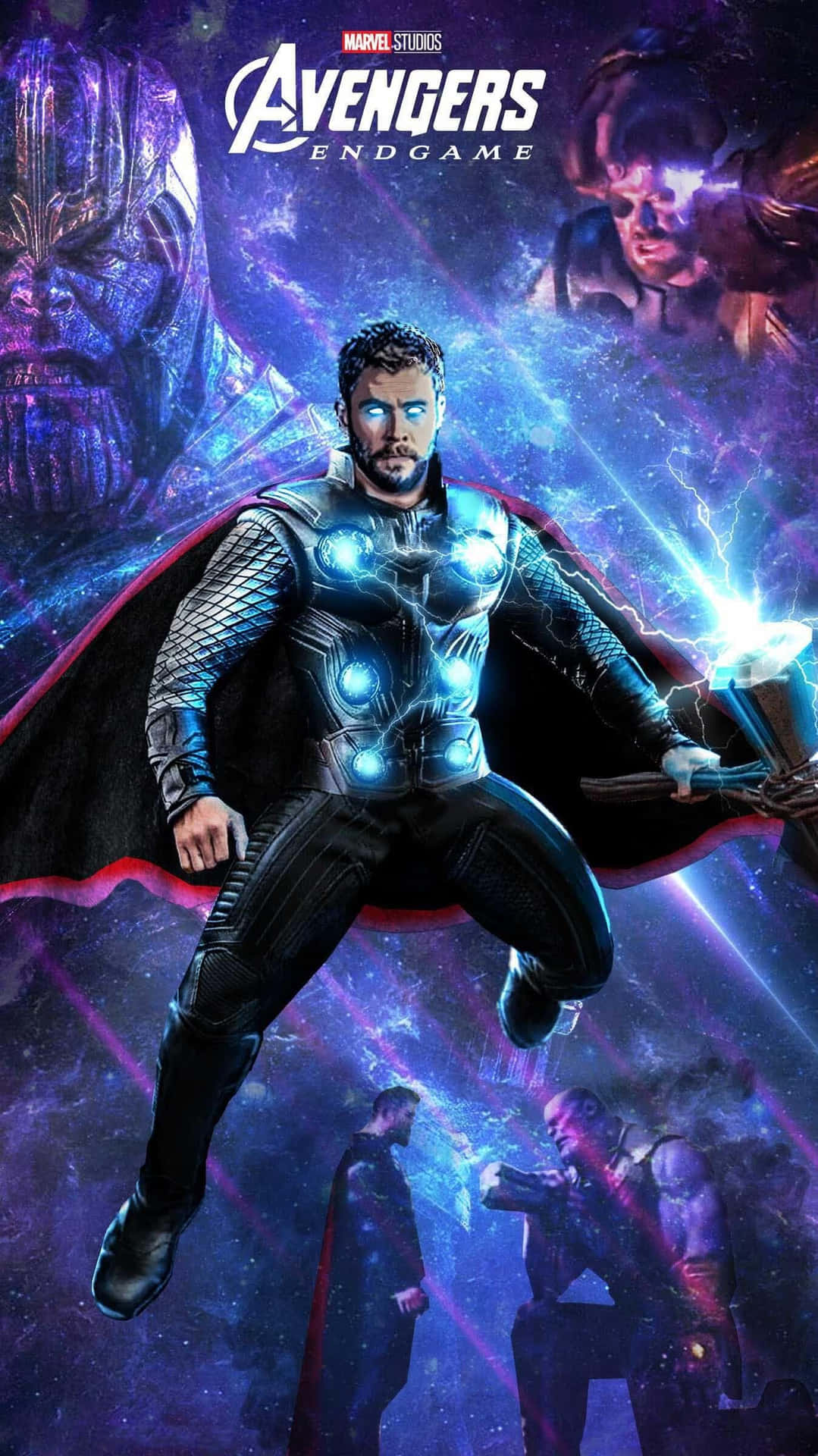 Pixel 3xl Marvel's Avengers Background Thor Graphic Art Glowing Eyes