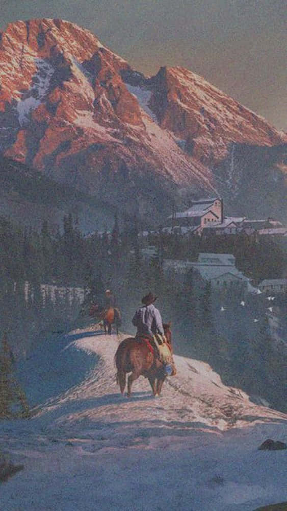 Pixel 3xl Red Dead Redemption 2 Background Cowboys In Snow