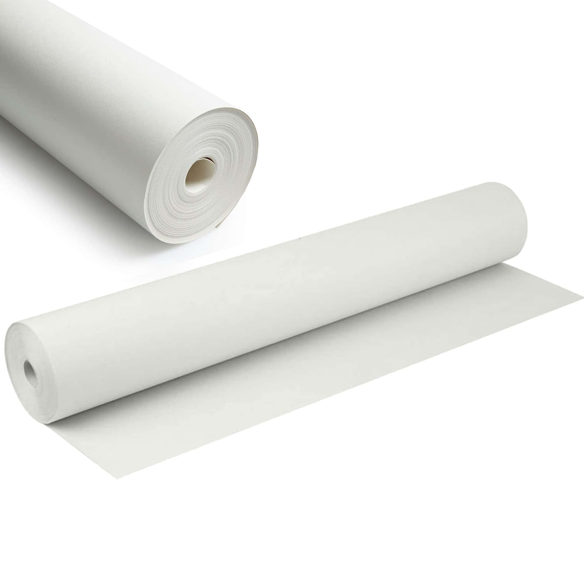 Two Plain White Paper Rolls Background