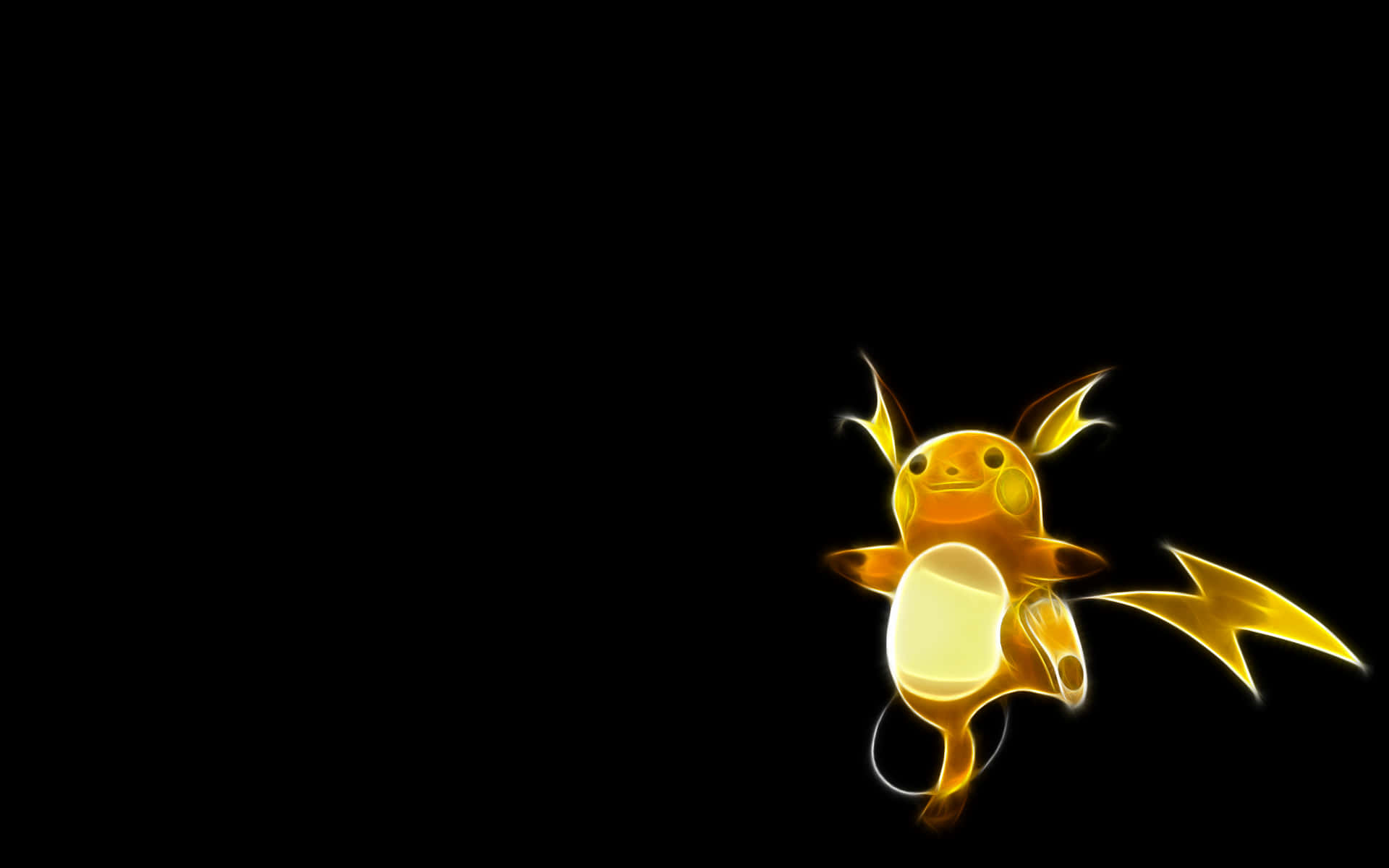 Glowing Raichu Electric Pokemon Background