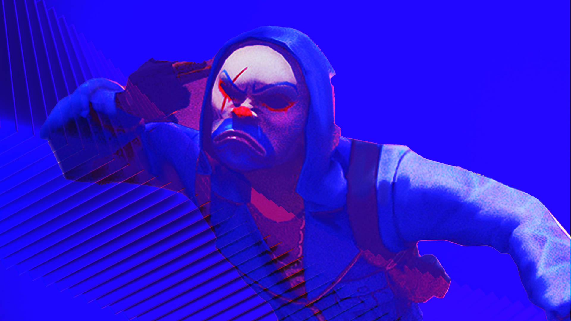 Intimidating Finesse of the Blue Criminal Bundle Character Wallpaper