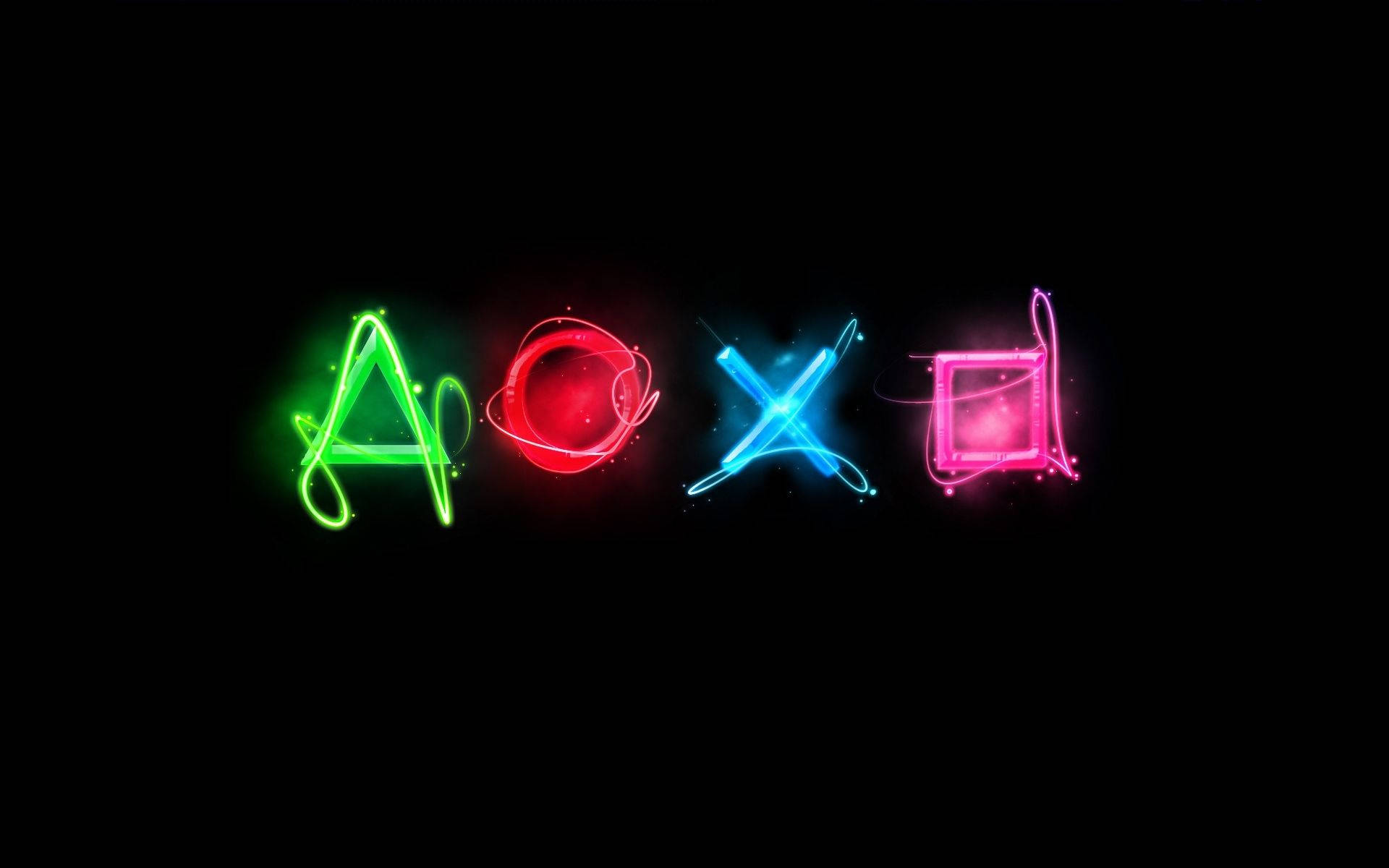 Light up your gaming experience with the neon action buttons of the PS4. Wallpaper