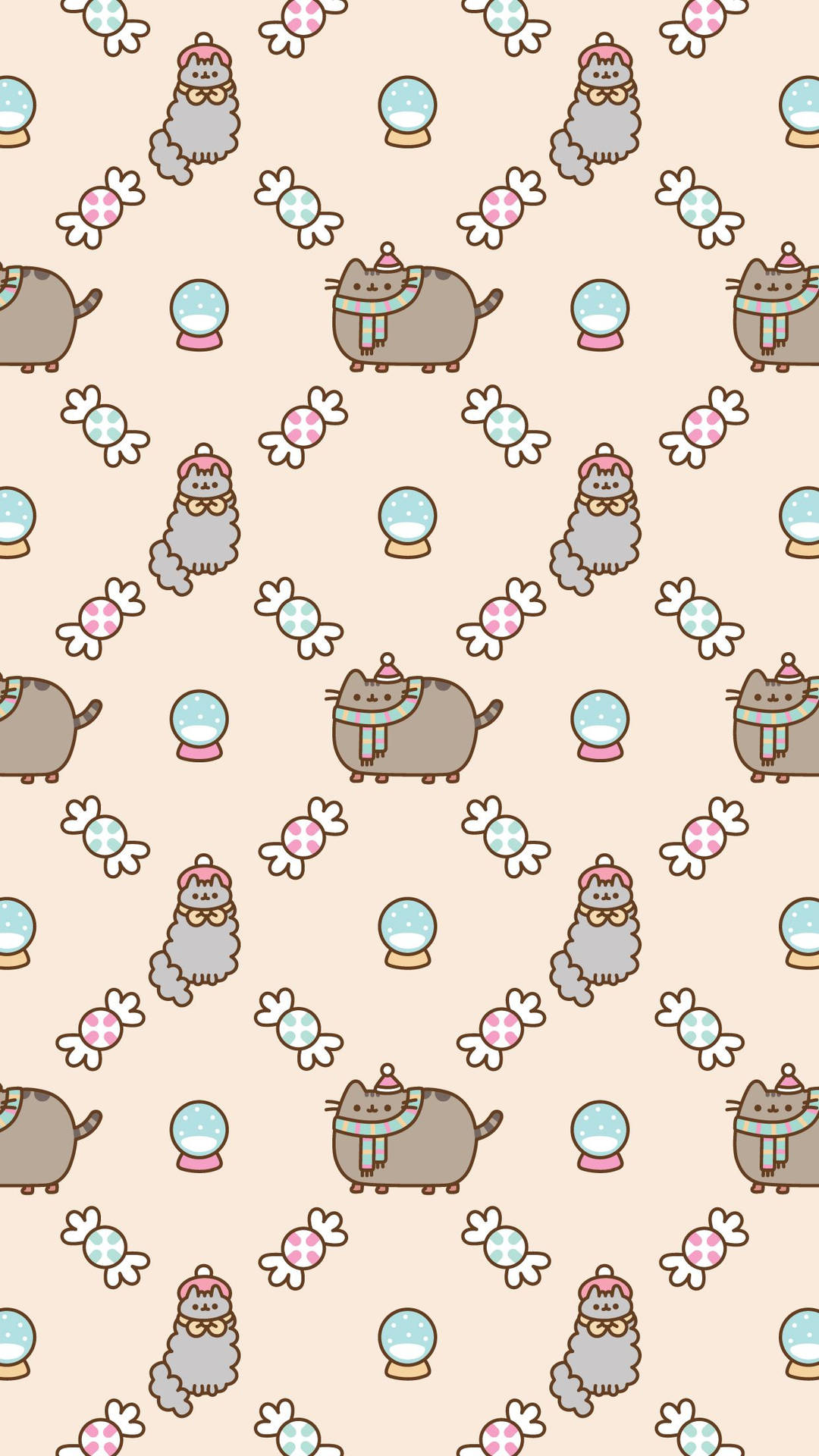 Celebrating Christmas with Pusheen&Stormy Wallpaper
