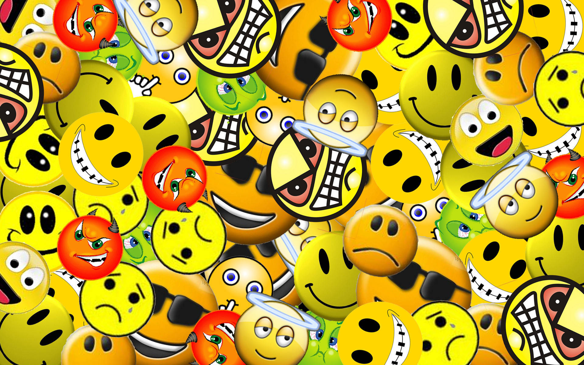Random Smiley Collage Wallpaper