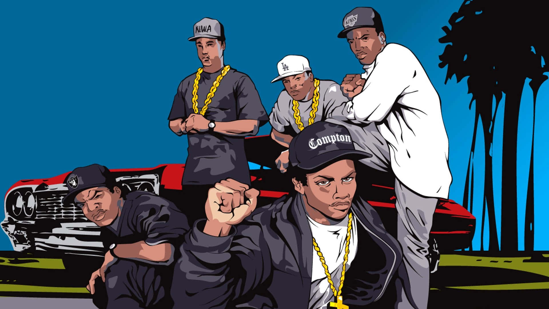 NWA Rap Background Digital Art