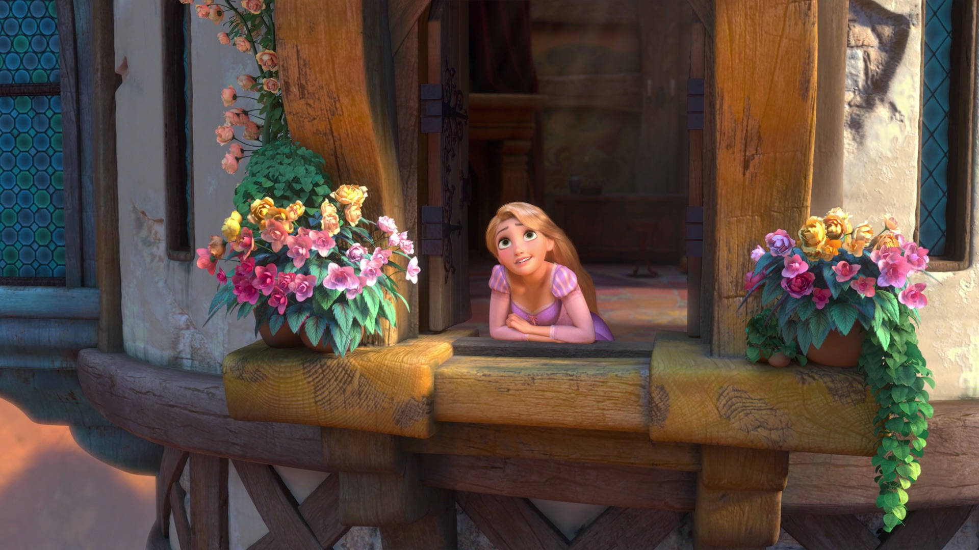 "Rapunzel Staring at the Sky" Wallpaper