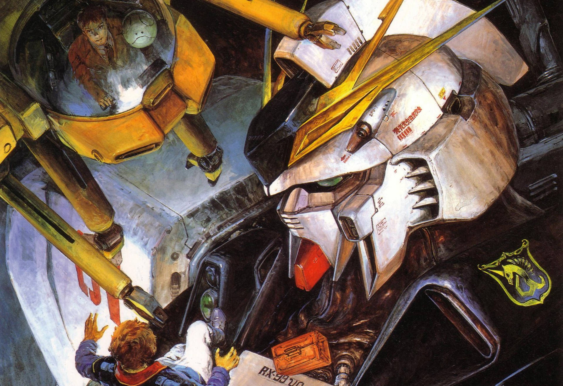 Realistic Illustration Of Mobile Suit Gundam Wallpaper