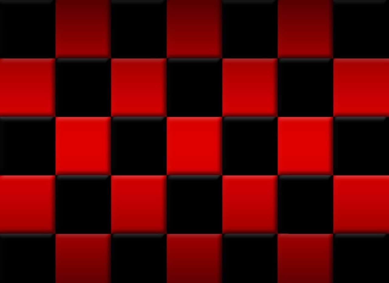 Red Black Background Chess Board