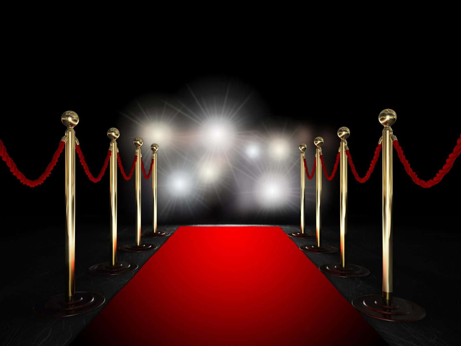 Red Carpet With Ropes And Ropes