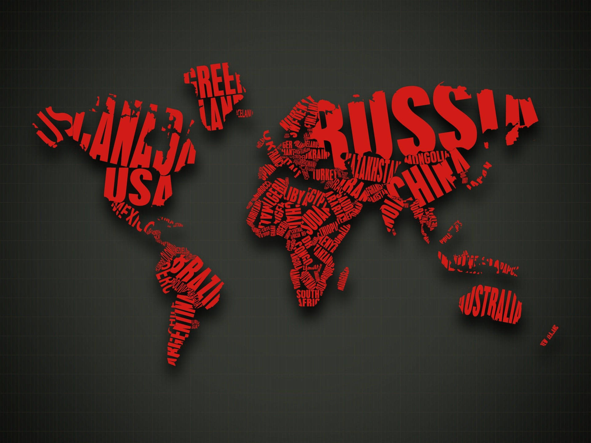 Countries of the World Map Wallpaper