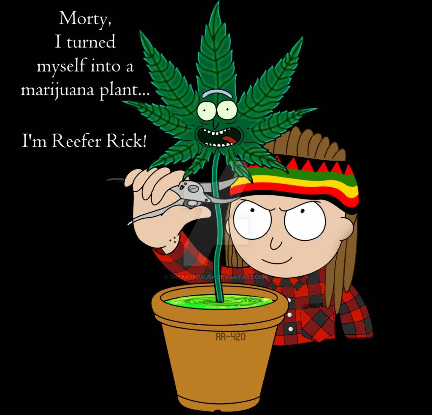 Rick And Morty Weed Reefer Rick Wallpaper