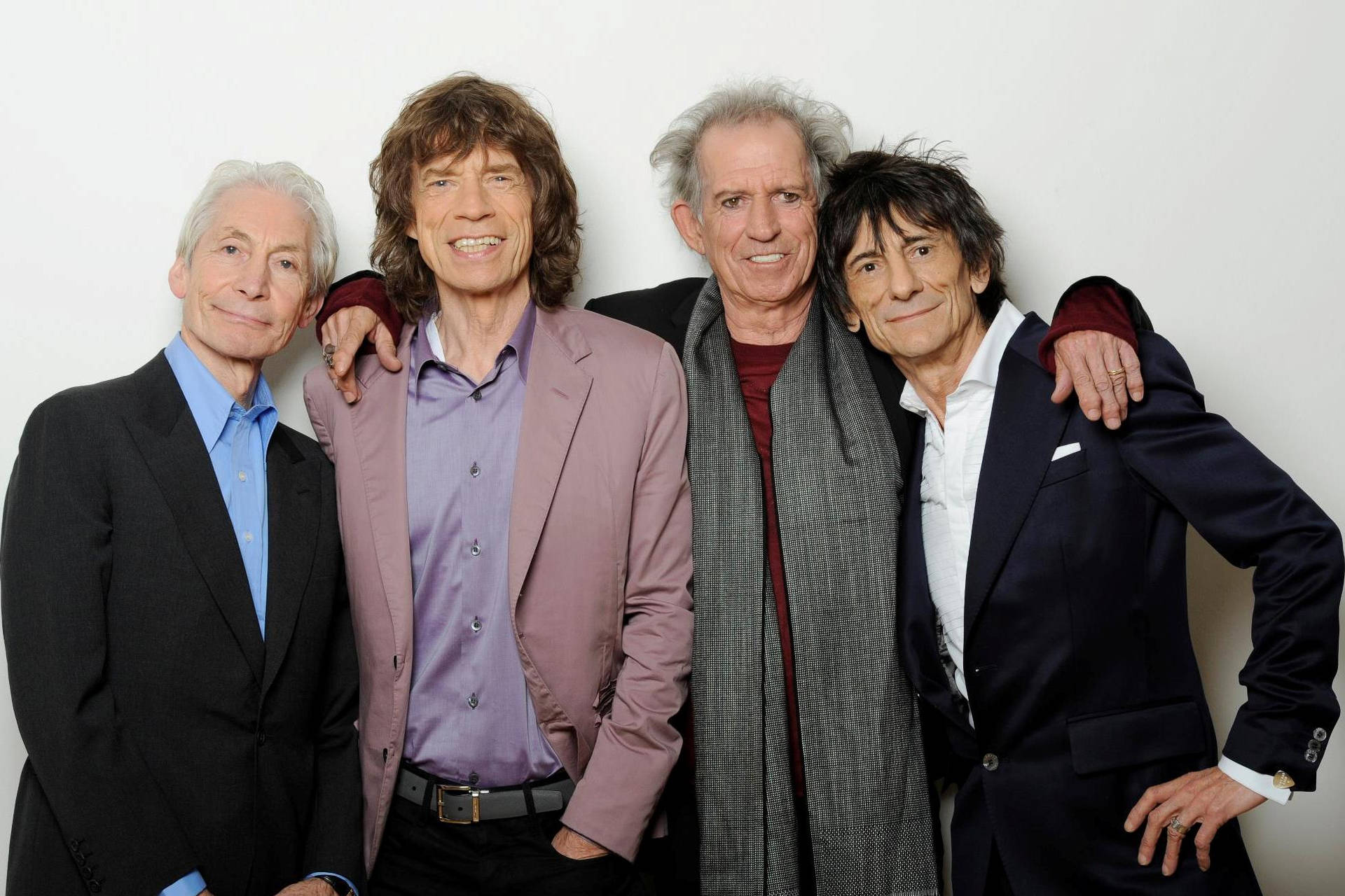 Rolling Stones On Light Gray Wallpaper