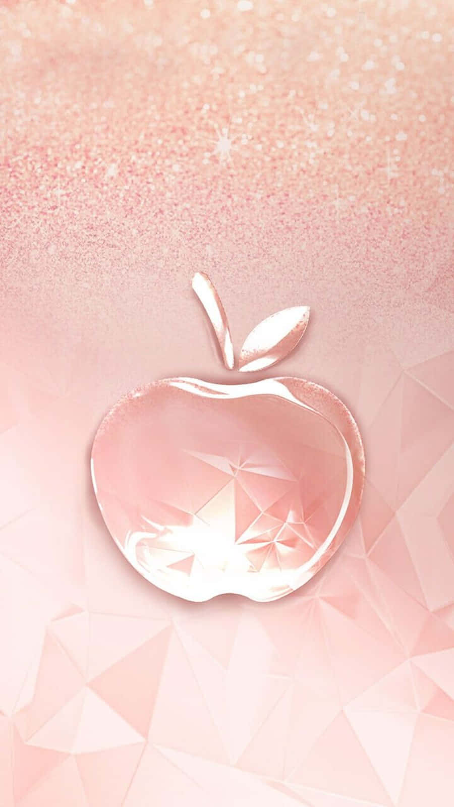 Crystal Rose Gold Apple Wallpaper