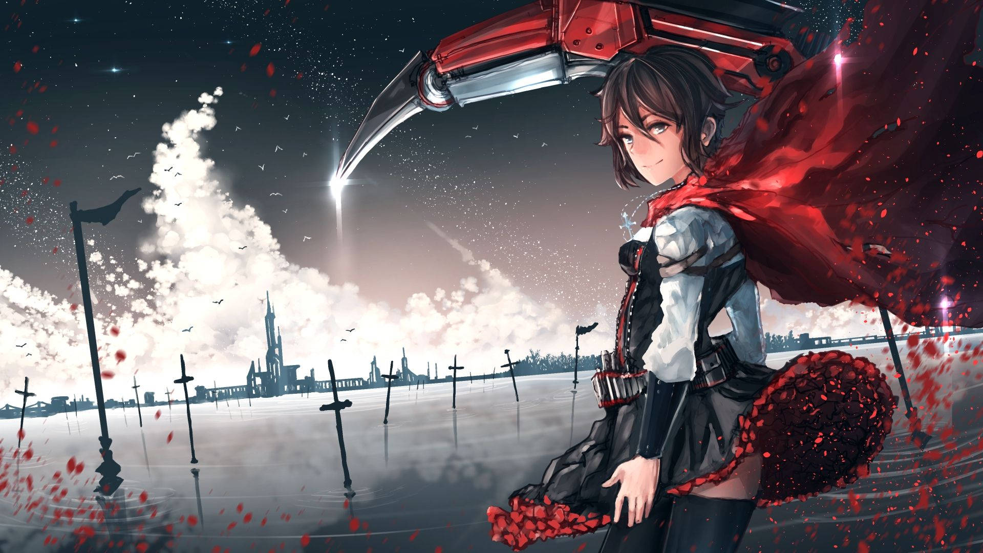 "Realistic Art Style Representation of the Rwby Anime Series" Wallpaper