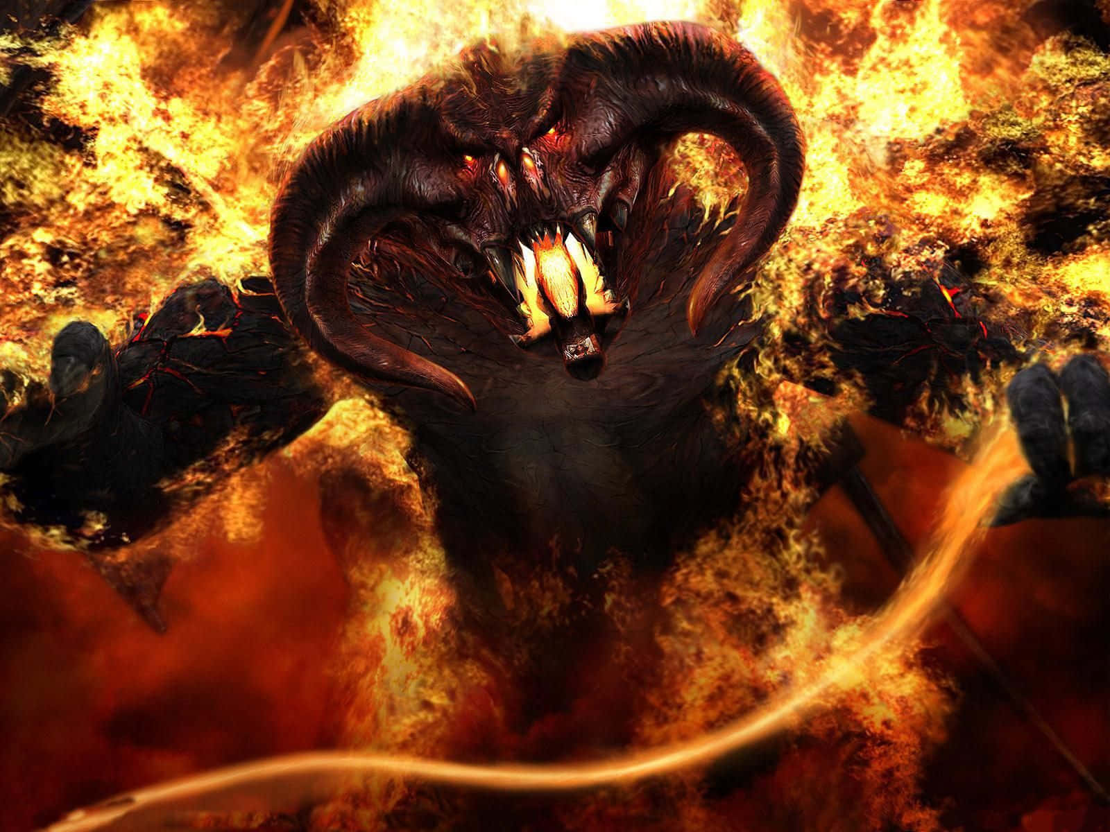 Balrog Scary Monster In Fire Pictures