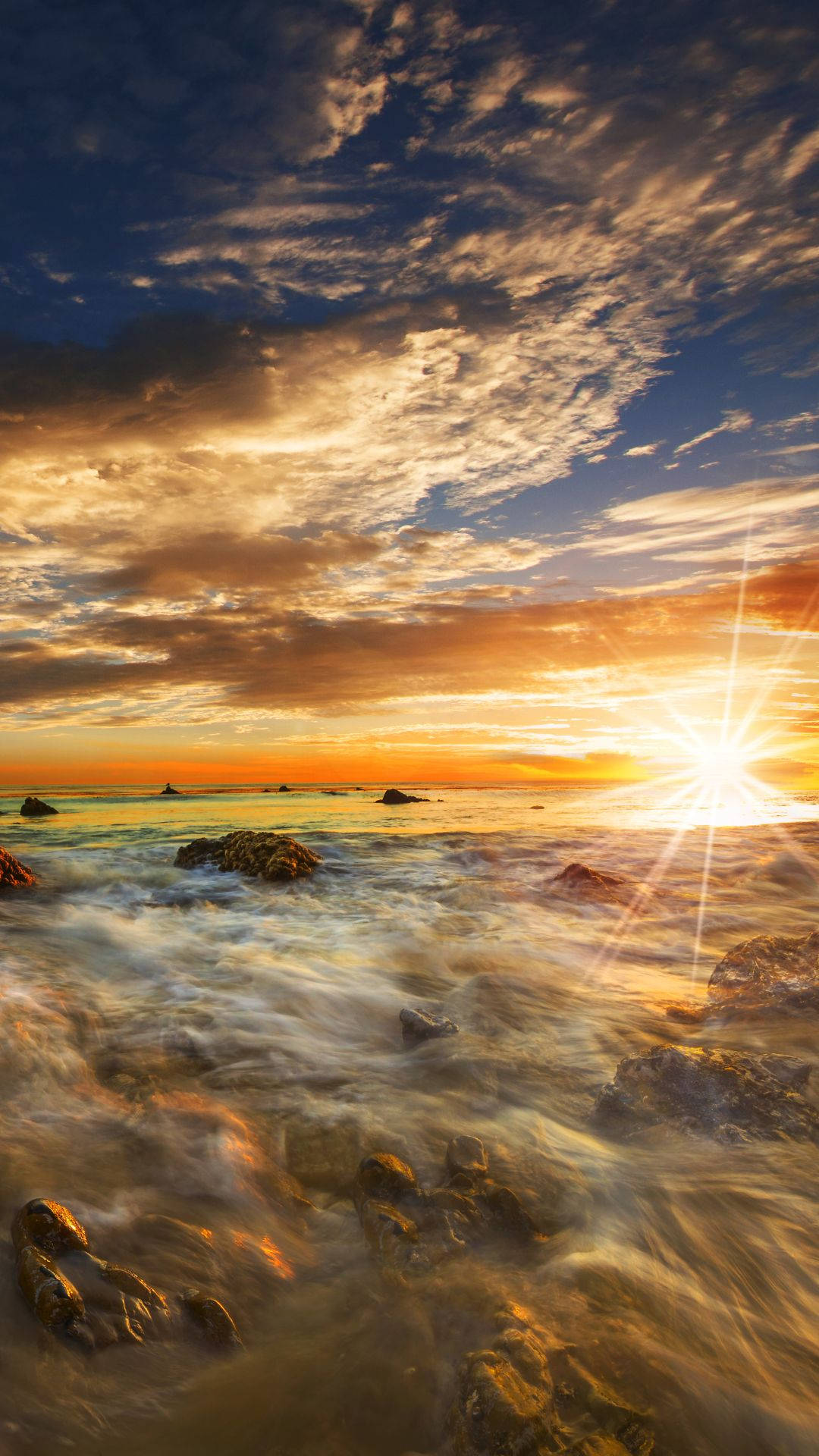 Scenic Sunset Malibu Iphone Wallpaper
