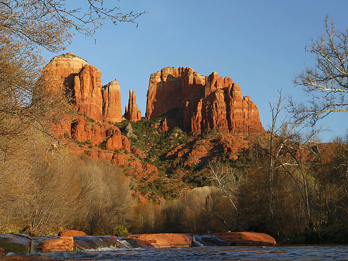 A view of the red rocks of Sedona.