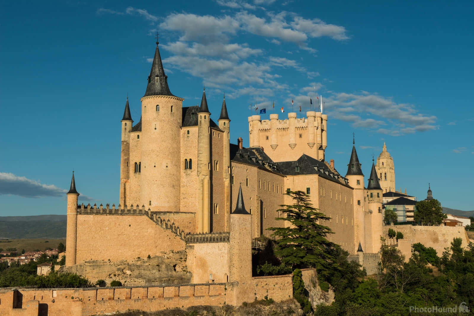 Segovia Castle Against Bright Blue Sky Wallpaper