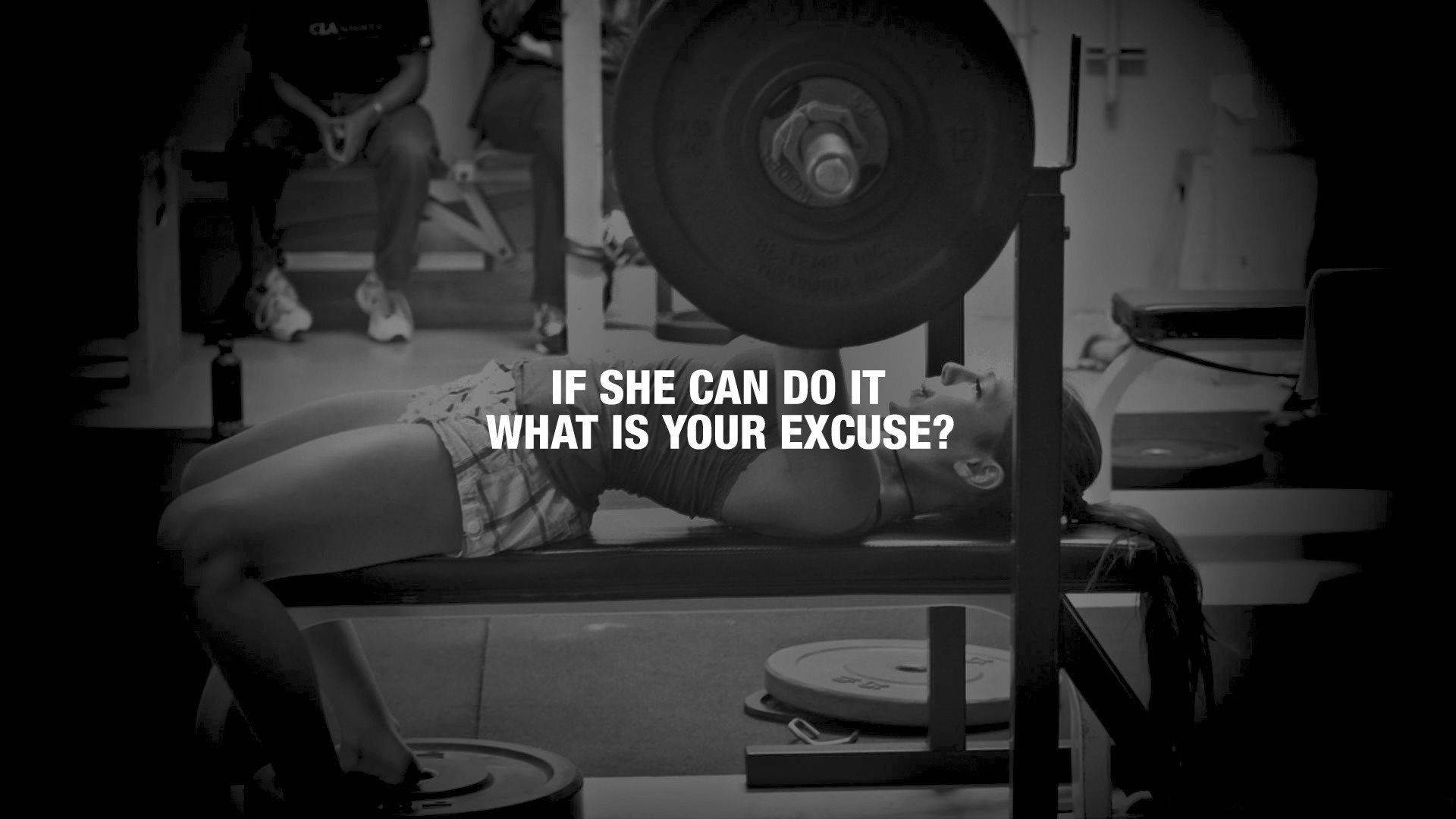 She Can Do It Fitness Motivations Wallpaper