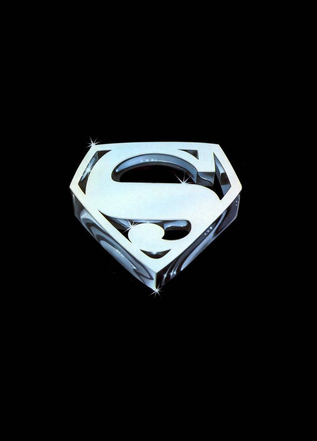 Silver Embossed Superman Symbol Iphone Wallpaper