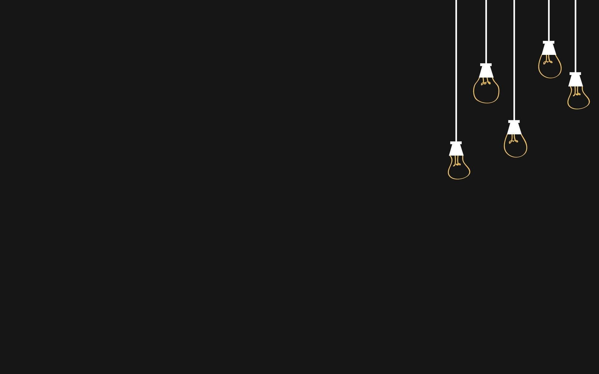 Simple Clean Lightbulbs Wallpaper