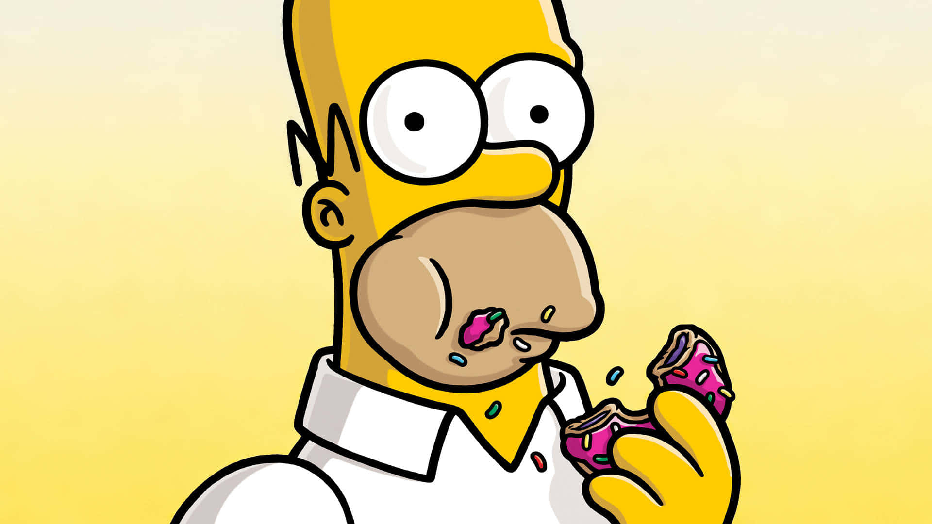 Homer Simpson enjoying delicious food
