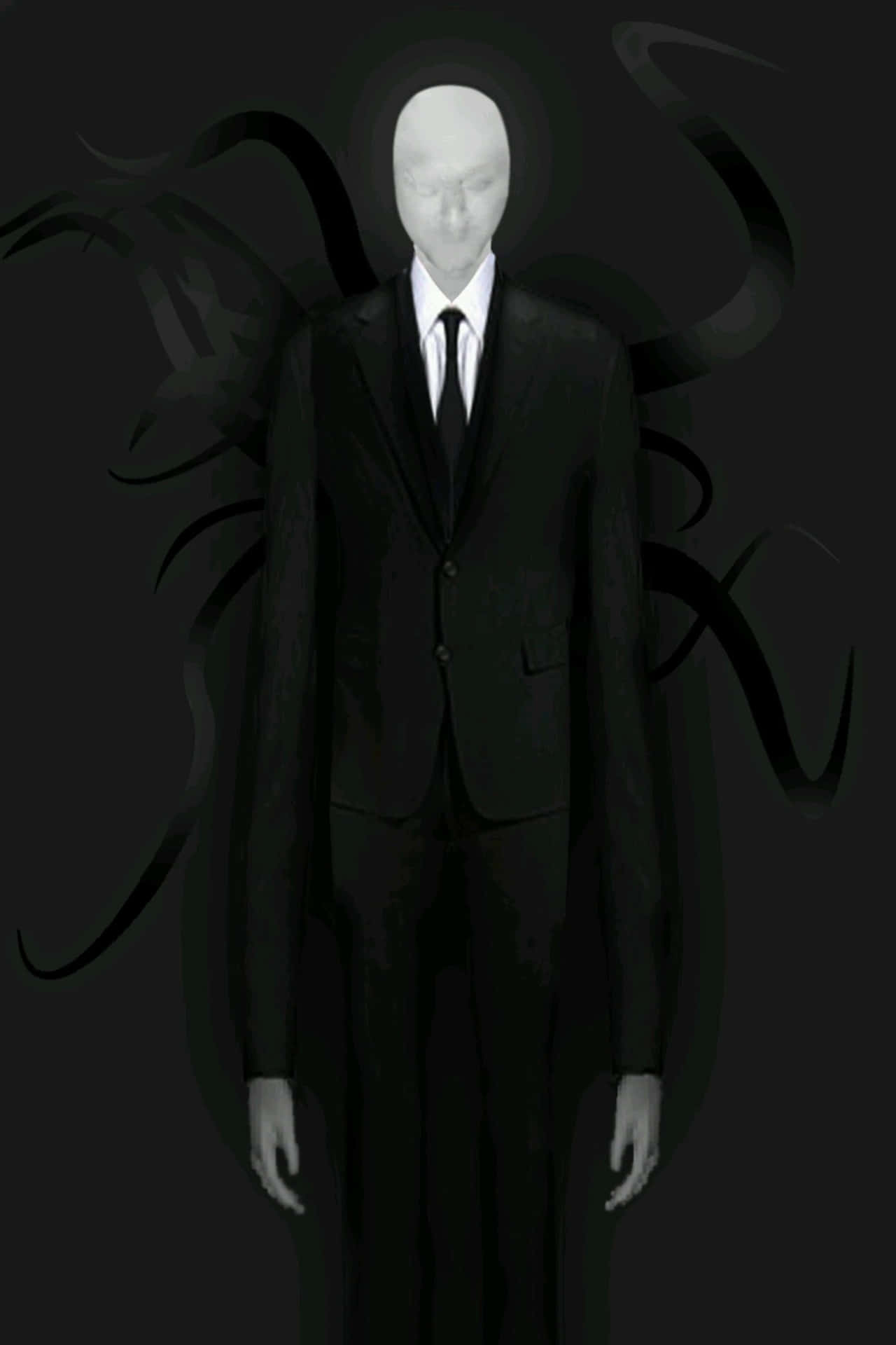 Tall Creepy Slender Man Suit Picture