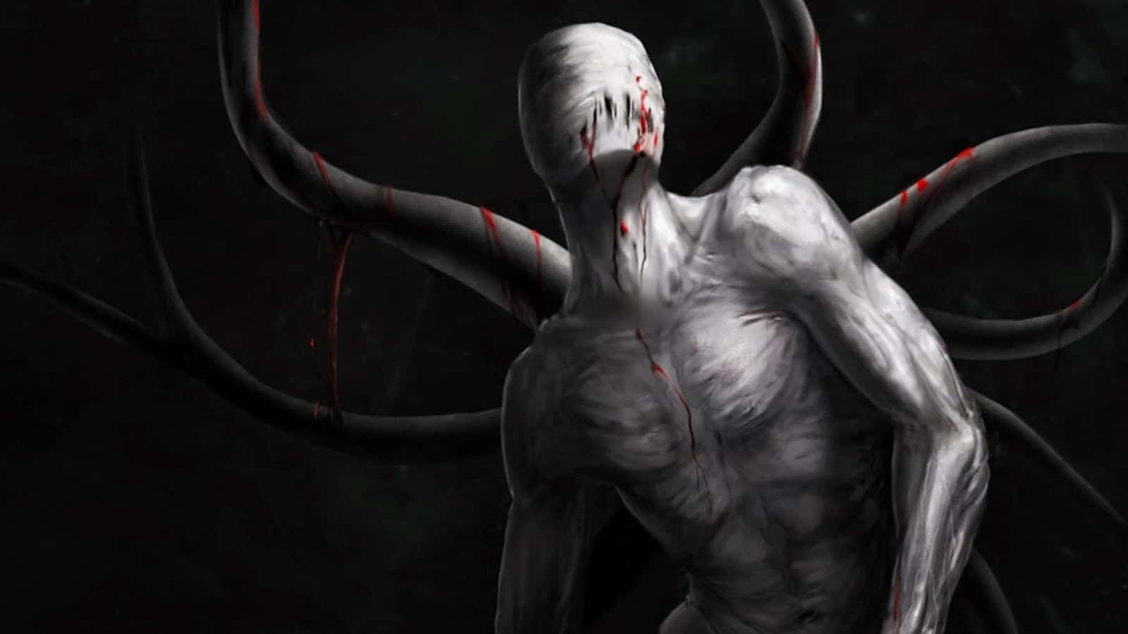 Slender Man Bloody Naked Creepy Picture