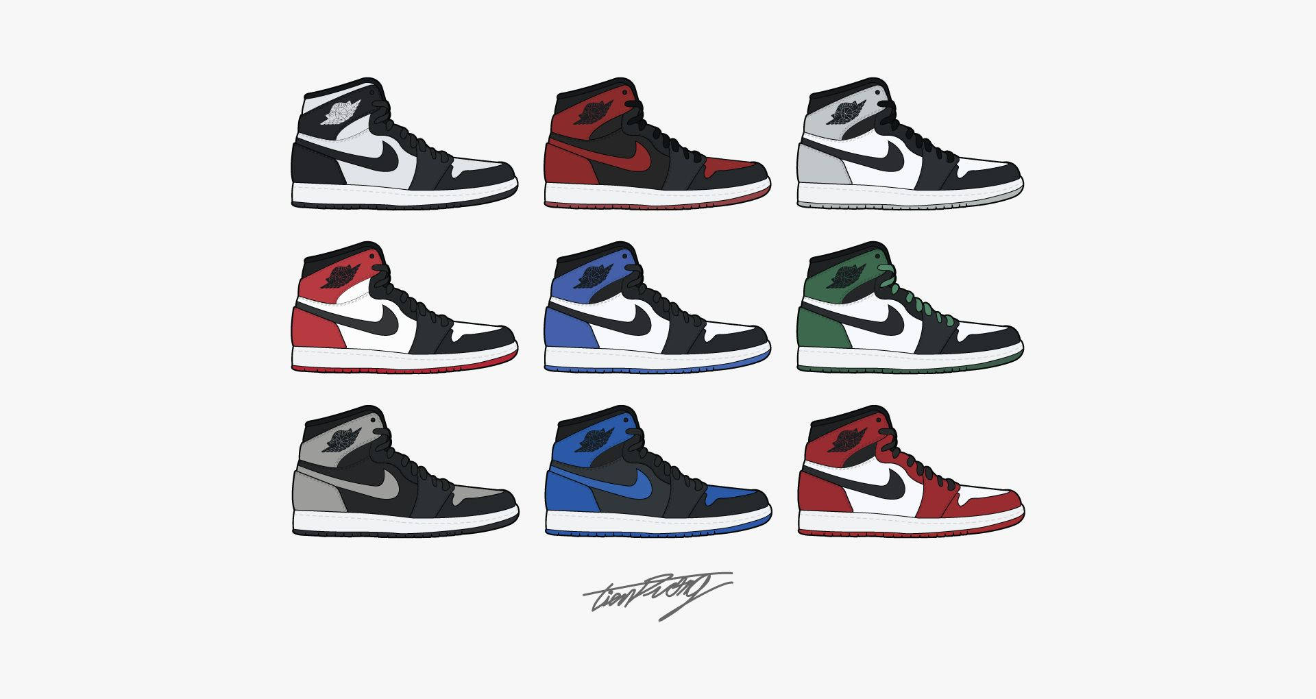 Sneaker Air Jordan 1 3x3 Wallpaper
