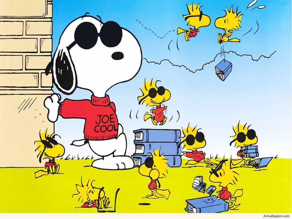 Best friends forever: Snoopy and Woodstock Wallpaper